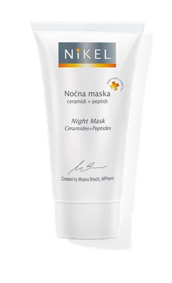 NiKEL Nocna maska za lice s ceramidima i peptidima za obnovu i hidrataciju kože tijekom noci